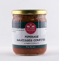 DISPONIBLE AU MOULIN -  Piperade saucisse confites - 380 g
